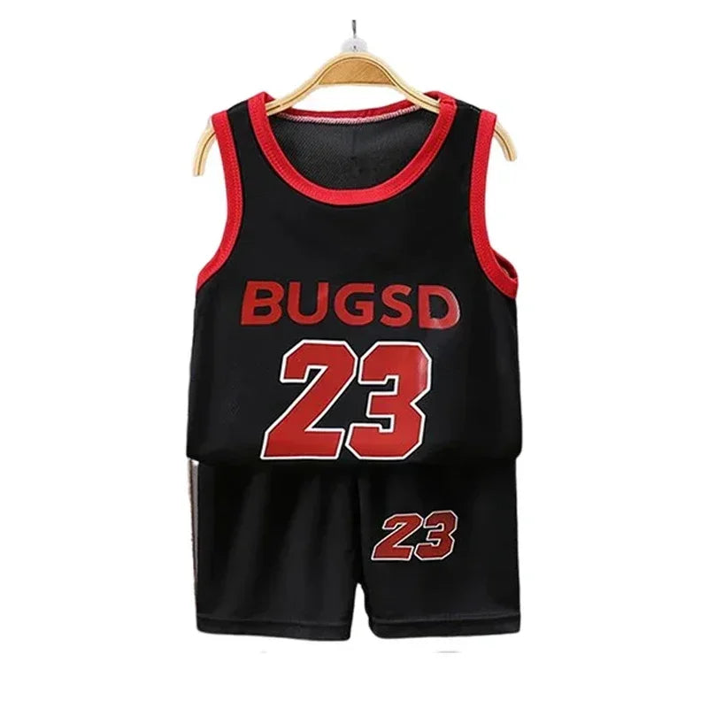 Children Sets Summer Sleeveless Basketball T - shirts - View 5 | SAMAG