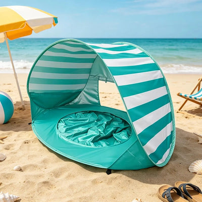 Beach Tent For Kids UV Protection Foldable With Mini Pool | SAMAG