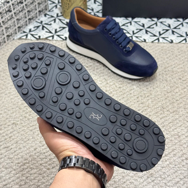 BILLIONAIRE BLSK CPRT Shoes Cowhide 2025 new embroidery fashion quality comfort motion Men‘s European size 39-45 Black Shoes