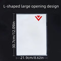 10pcs A4 Transparent L-Shaped File Folders - Waterproof and Durable PP Document Bags for Office Organization and Reusable