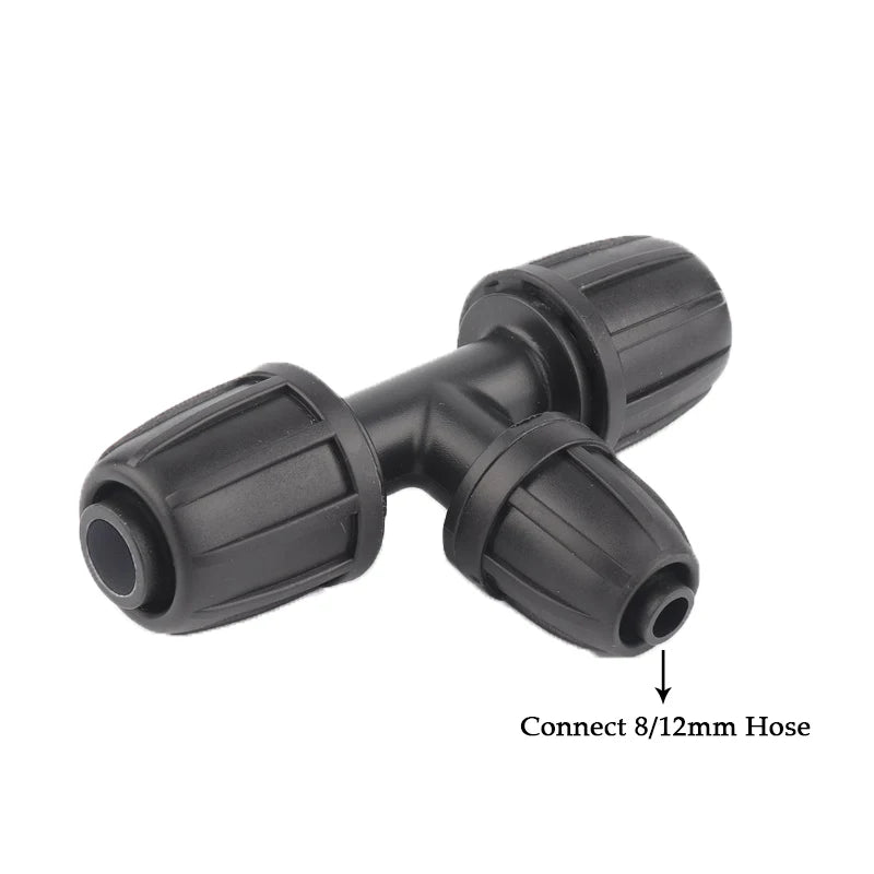 2~10Pcs 16mm PE Pipe Connectors Garden Watering Irrigation Joints Agricultural Irrigation Quick Connector Straight Elbow Tee