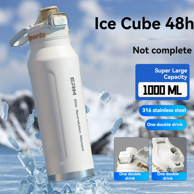 1L Thermos Bottle Stainless Steel Iced And Heat Insulated | SAMAG
