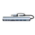 8 in 2 USB-C HUB USB Splitter USB Extender with 4 USB Port 1 USBC Port TF/SD Card Reader Audio Output Compatible with MacBook