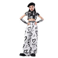 Hip Hop Kids Cool Crop Top Street Dance Love Pants Girls | SAMAG