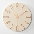 〔White〕 Living Room Wall Clock Simple Wall Mounted Household Stylish Decorative Clock 12 Inches 30cm