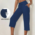 Women's Capri Yoga Pants Loose Soft Drawstring Workout - View 6 | SAMAG