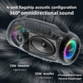 Zealot-P12 Speaker 60W Portable Bluetooth Speaker with IPX6 Waterproof, Comfortable handle,Controllable lighting,TF,USB