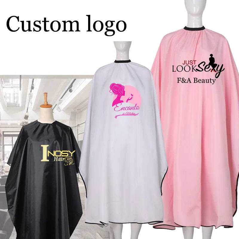 Waterproof Hair Cutting Gown Cape Apron Logo Customize Hairdressing Cape Haircut Cape Barber Styling Tools Mantella Parrucchiere