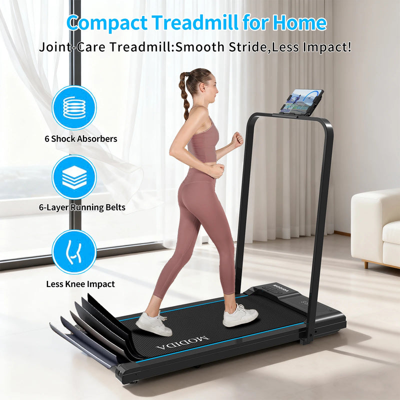 Walking Pad Treadmill with Foldable Handrail, 3.5HP Quiet | SAMAG