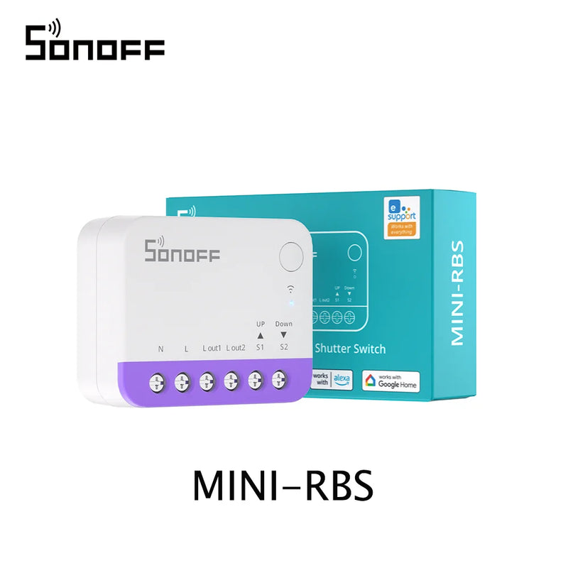SONOFF MINI-RBS Matter Smart WIFI Curtain Switch Module for Roller Blinds Precise Percentage Control Work with Alexa Google Home