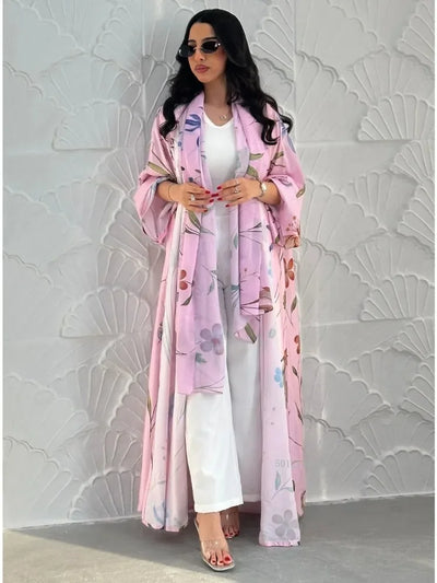 Eid Scarf Abaya Women Elegant Muslim Jalabiya Long | SAMAG