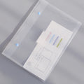 A4 minimalist transparent file folder, snap fastening large-capacity waterproof storage bag for school and office supplies
