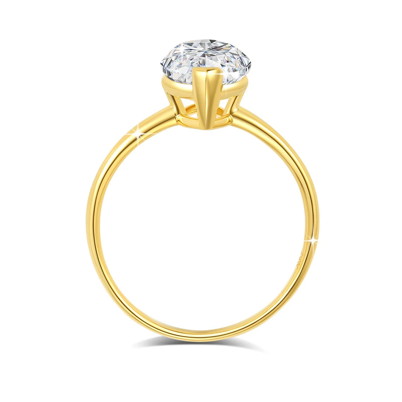 Marquise Cut Moissanite Rings 100% 14K Gold Diamond Ring  D Color VVS1 for Women Gift Anniversary Wedding Fine Jewelry