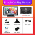 Carplay Screen for Car, 10" Portable Wireless Carplay&Android Auto, ar Stereo Audio Receivers for Car GPS Navigation Mirror Link