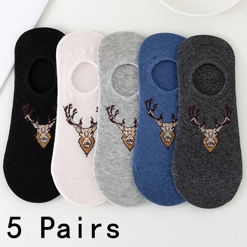 5pairs Men's Fashion Sports Socks, Striped Cotton Sweat | SAMAG