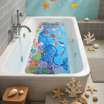 Cartoon Extra Long Bathtub Mat 40x100cm Non Slip Bath | SAMAG