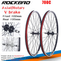 700C Road Bike Wheelset Parts V Brake 32H  100X135mm Double Layer Aluminum Alloy 2Bearing Hub Bicycle Wheel ROCKBAO