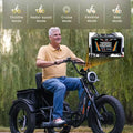 High Power Long Range Dual Motor Dual Battery 3 Wheel E Cargo Trike Adults Sand and Snow Fat Tire Electric Delivery Tricycle