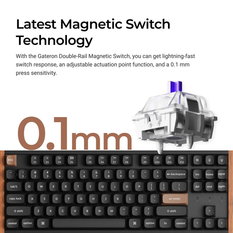 Keychron K8 HE Wireless Magnetic Switch Custom Keyboard RGB Backlight Double-Shot PBT Keycap