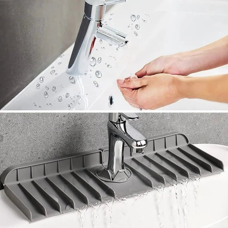 Silicone Faucet Mat Dish Soap Sponge Holder Sink Kitchen Countertop Drying Bathroom Splash Guard Drain Pad - View 5 | SAMAG