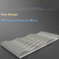 120x60cm 3D Wavy Soundproof Panels Self Adhesive Polyester Fiber Concave Convex Acoustic Insulation Wall Boards 2 Pieces