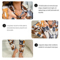 Cute Cat Print Pajama for Women Satin Long Sleeve Lapel | SAMAG