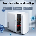 Portable 8L Mini Fridge Household Single Door Mini Cooler Box Digital Display Temperature Car Freezer Beauty Food Refrigerator