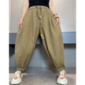 Solid Color Casual Harem Pants Women Loose Fit Versatile | SAMAG