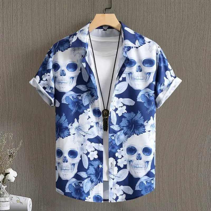 Summer Men's Social Casual Hawaiian Floral Short Sleeve | SAMAG