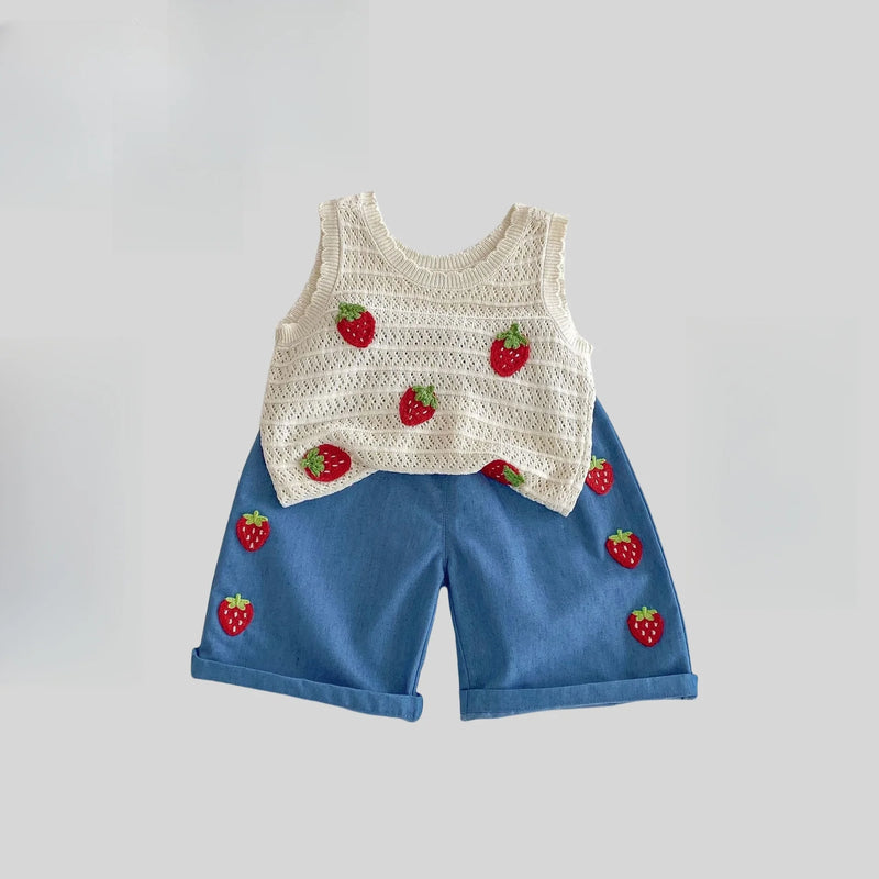 MILANCEl Summer Kids Clothing Set Strawberry Vest - View 9 | SAMAG