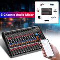 DEPUSHENG DX12 Professional Audio Mixer 12 Channel Studio Audio Console USB MP3 Input 48v Phantom Power DJ Console