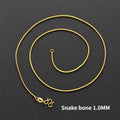 Real 14K Gold Color Necklace Chain for Women's Clavicle Chain Neck Collare for Girlfriend Fashion Birthday Jewelry Gift Not Fade