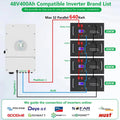 48V 400Ah LiFePO4 Battery Pack 20Kwh 6000+ Cycles 51.2V 100Ah 120Ah 150Ah 200Ah 300Ah Lithium Solar Energy Storage AKKU EU STOCK