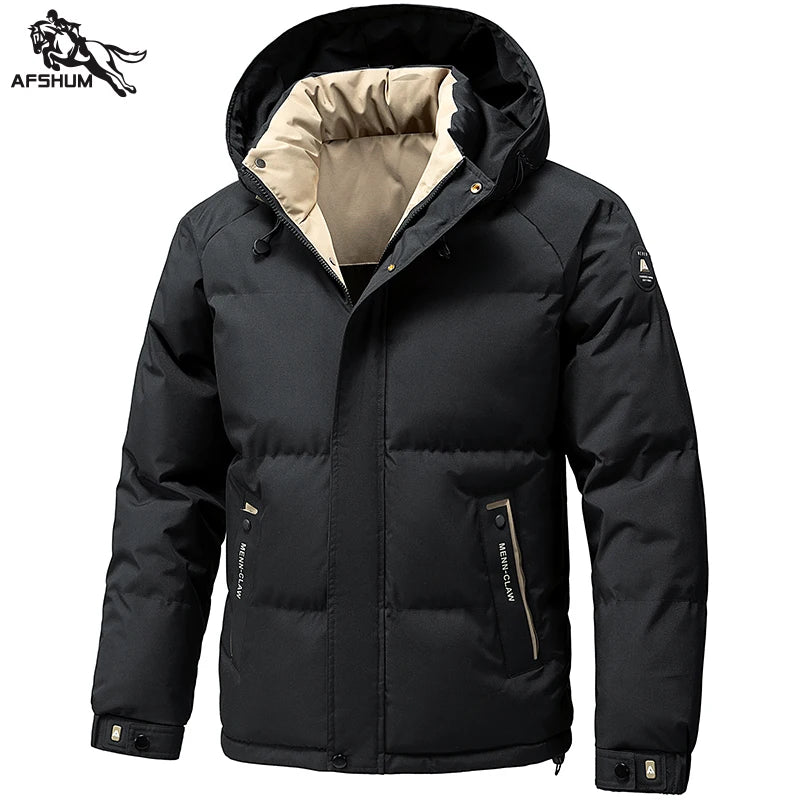 Men's Jacket Stand Collar Mens Parka Winter New Down Jacket Fleece Warm Jackets Men Business Leisure Coat Baseball Coats 8891