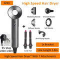7 in 1 Hair Dryer Professional with Cold Hot Air Functionality Negative Lon Blow Quick Dry Leafless Salon Home Hairdryer