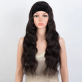 Lekker Clearance Long Black Half Headband Wig Body Wave 100% Human Hair Wigs For Women Brazilian Remy Hair Full Machine Made