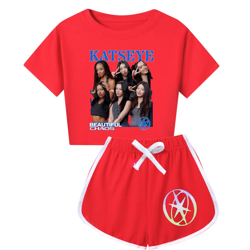 KATSEYE Costume Baby Girls Summer Casual Pajamas Set Kids | SAMAG