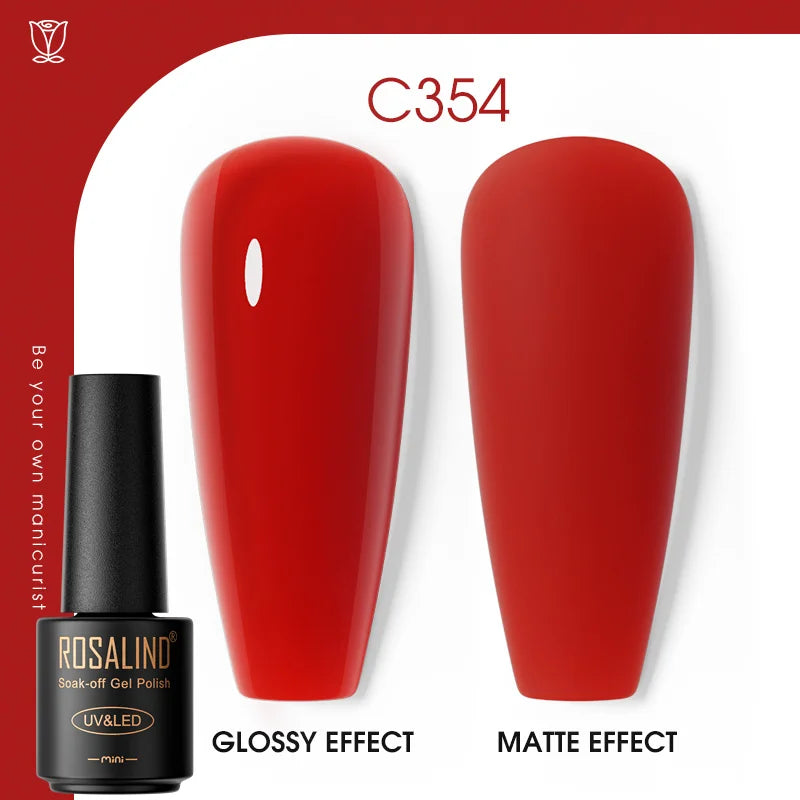 ROSALIND Gel Polish Manicure for Nails Semi Permanent Vernis top coat UV LED Gel Varnish Soak Off Nail Art Gel Nail Polish