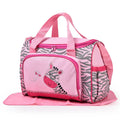 Fashionable cartoon embroidered single shoulder mommy bag with multifunctional and large capacity mother and baby diaper bag