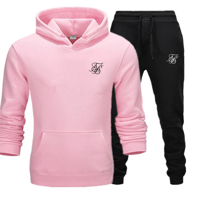 Sik silk Men Sets Fashion Autumn Spring Sporting Suit Sweatshirt Sweatpants Clothing 2 Pieces Slim Tracksuit - View 8 | SAMAG
