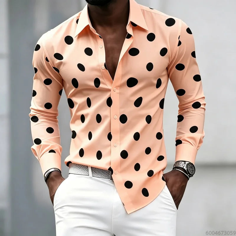 Men's shirt with polka dot print, trendy and personalized | SAMAG