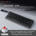 AJAZZ NK68V2 Single-Mode Wired Mechanical Keyboard Portable Gaming Keyboard RGB Hot-Swappable PC Lightweight Mechanical Keyboard