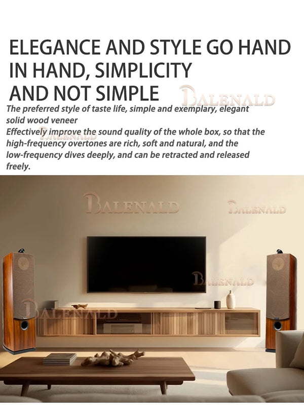 Balenald home theater system Nautilus Audio 801 dual 8-inch bass fever HiFi three-way floor-standing passive speakers