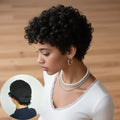 Curly Short Layered Pixie Cut Wig For Women 100% Human Hair Full Machine Made Natural Realistic Tangle-Free Easy To Maintain
