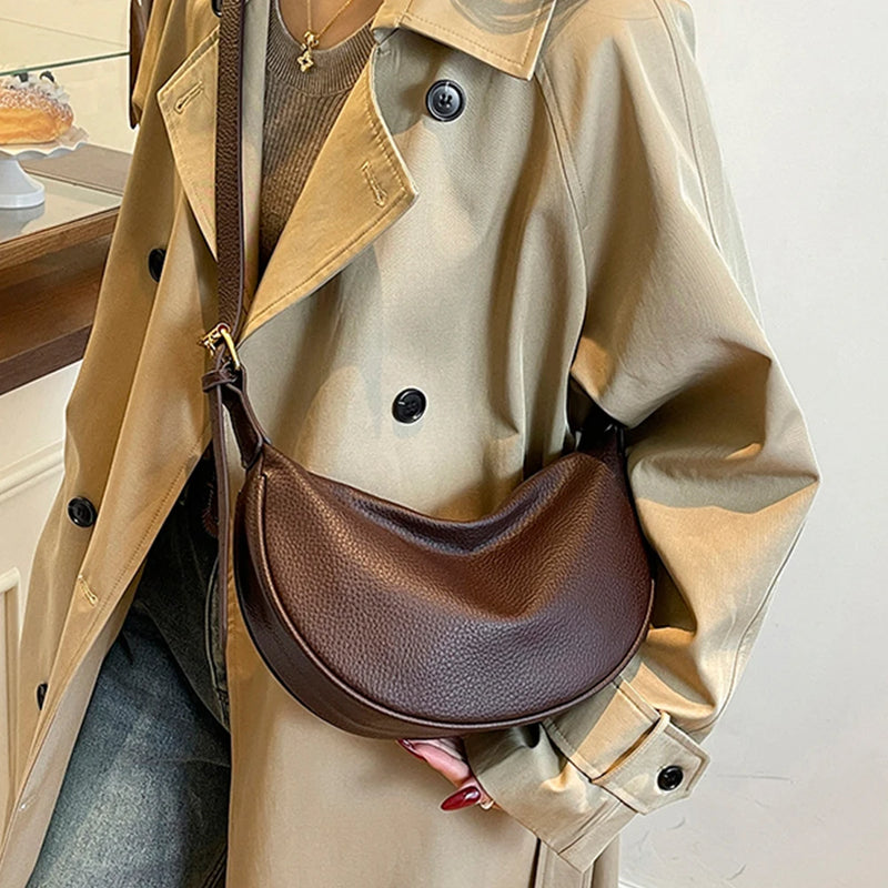 Korean Fashion Large Capacity PU Leather Tote Shoulder Bag Simple Casual Style 2026 New Hobos Bag for Women