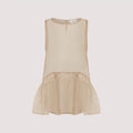 LIMO Sheer Mesh Sleeveless Top Women Ruffle Hem Flowy - View 7 | SAMAG