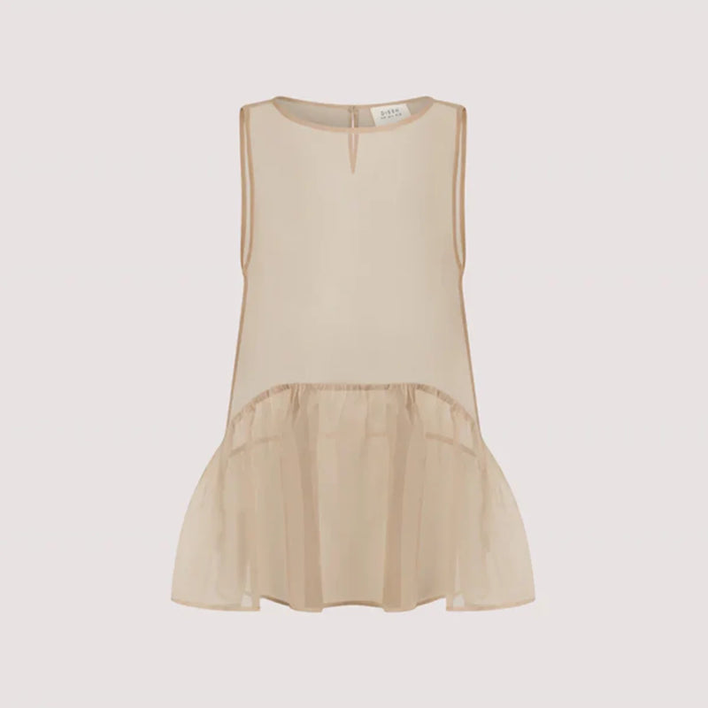 LIMO Sheer Mesh Sleeveless Top Women Ruffle Hem Flowy - View 7 | SAMAG