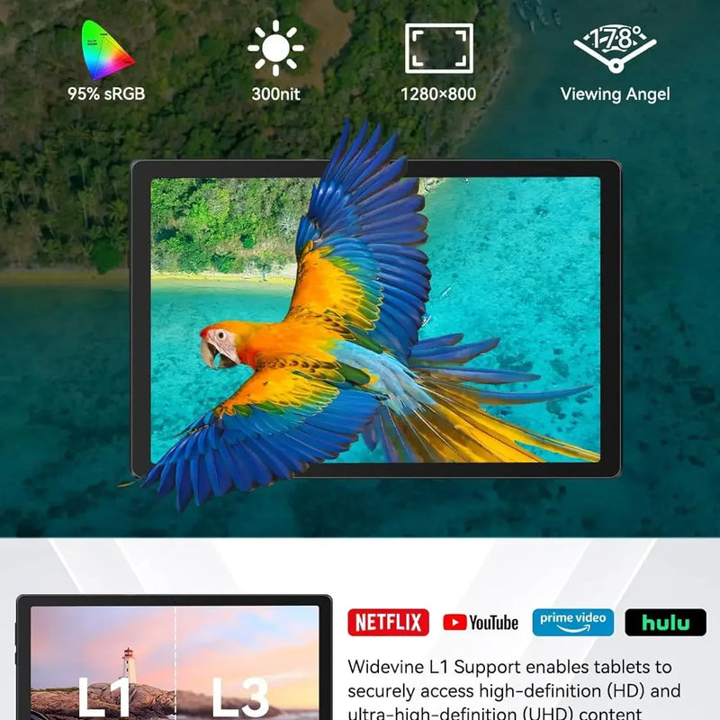 Android 15 Tablet with Charging Speaker Dock Tablets Otca-Core CPU 24GB RAM 64GB ROM 1TB Expansion WiFi 6 BT5.3 Google PC PAD