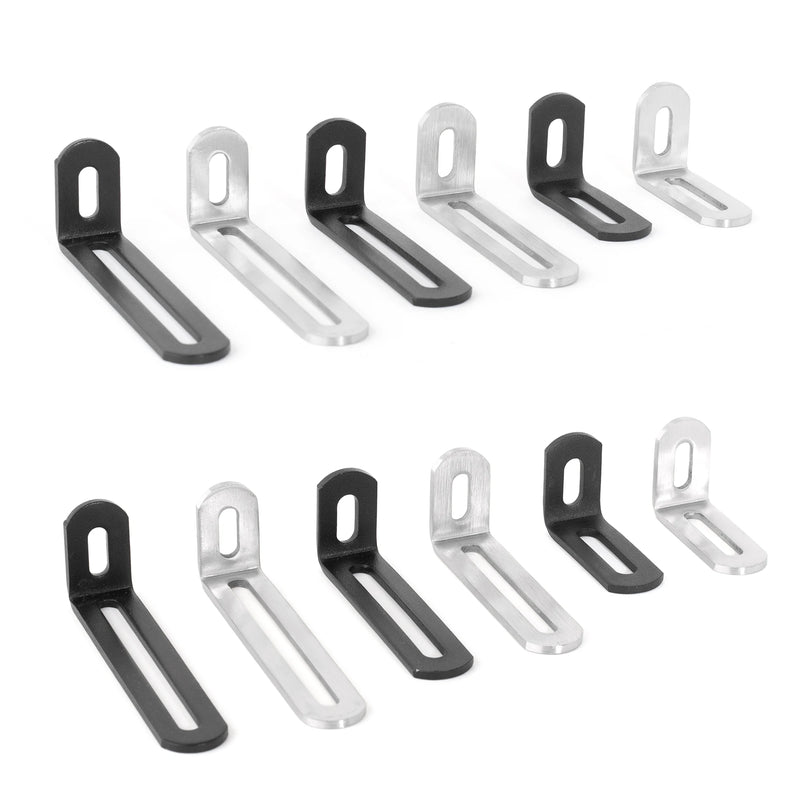 Stainless Steel Adjustable Corner Bracket Heavy Duty Metal 90 Degree L Shaped Angle Corner Braces for Wooden Shelf Furniture