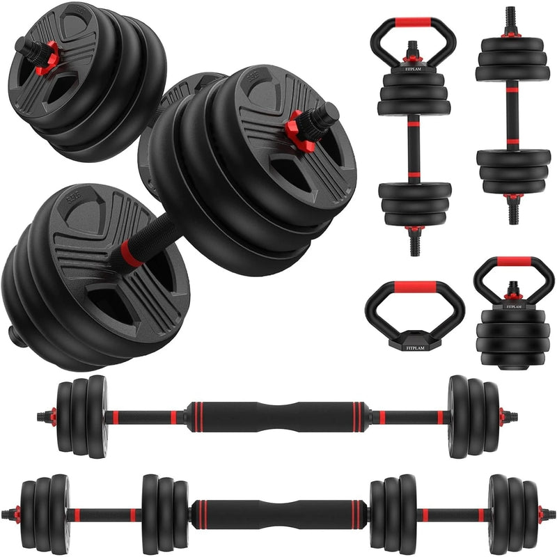 FITPLAM Adjustable Free Weights Set, 20/35/45/70/90LB | SAMAG